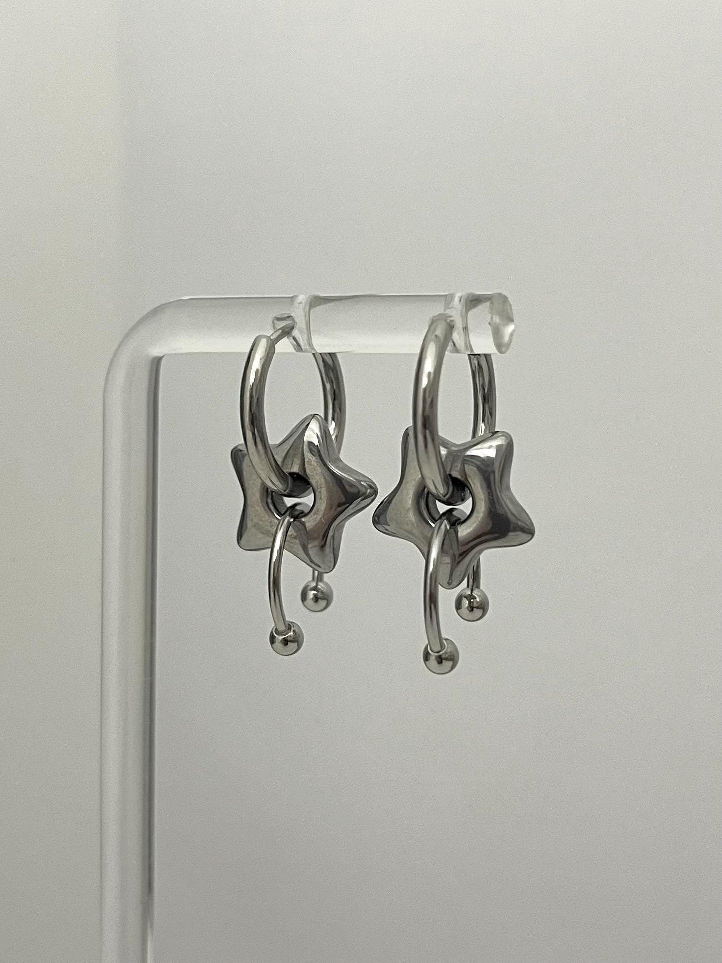 Mini Chunky Star Punk Hoops