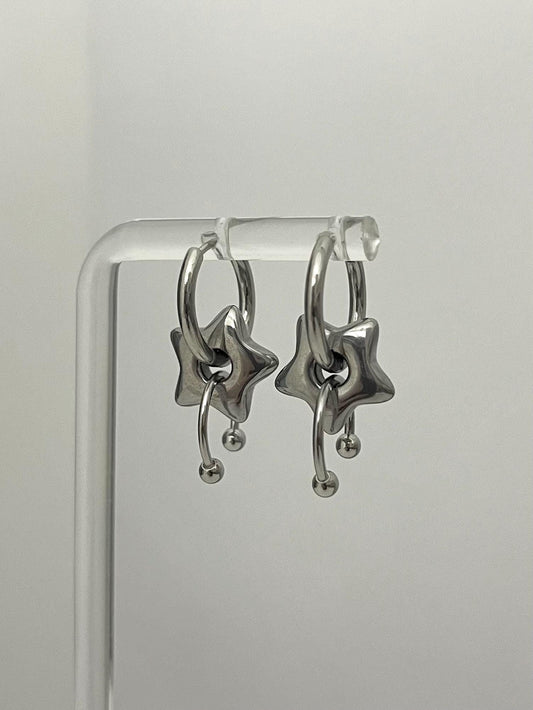 Mini Chunky Star Punk Hoops
