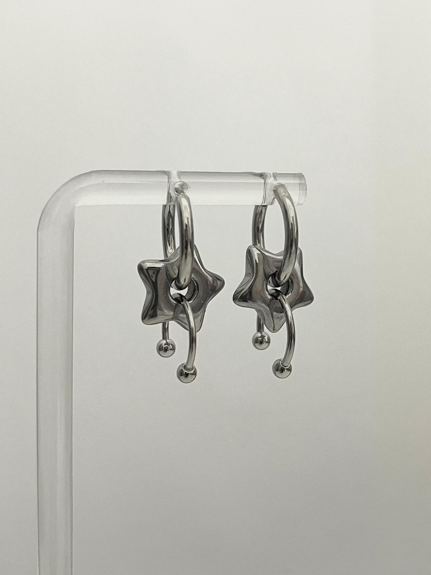 Mini Chunky Star Punk Hoops