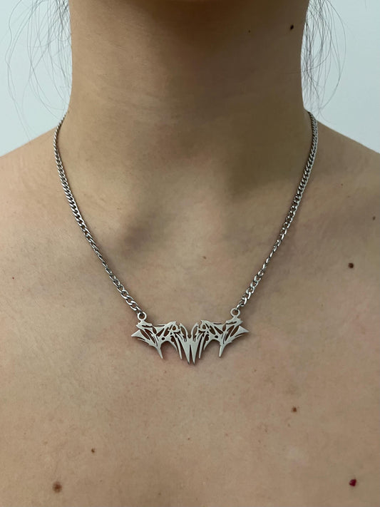 Stainless Steel Graffiti Necklace