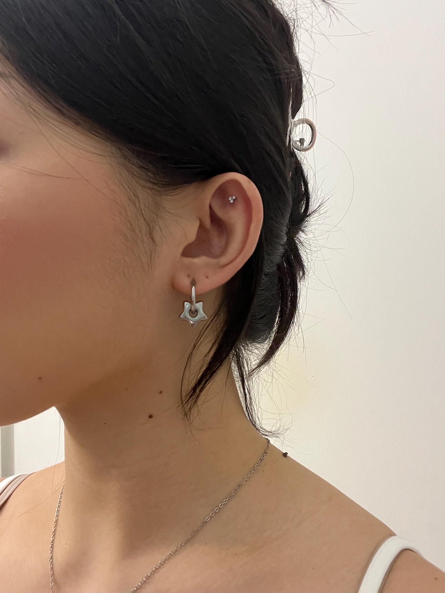 Mini Chunky Star Hoops