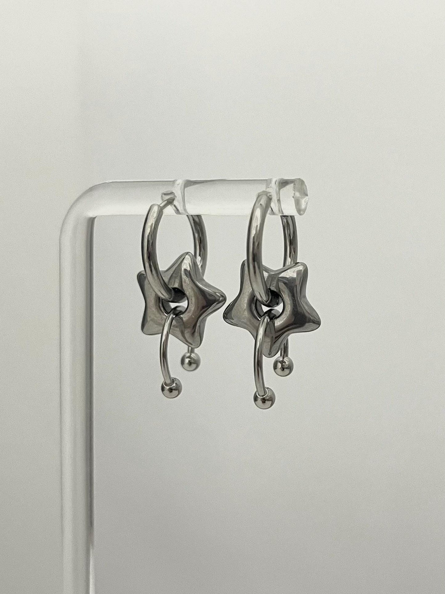 Mini Chunky Star Punk Hoops